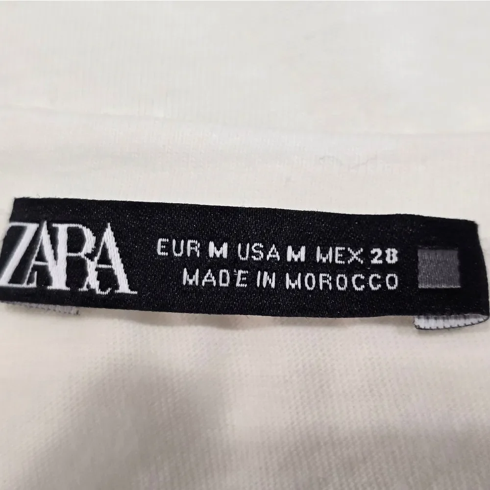 Zara White Cold Shoulder Blouse